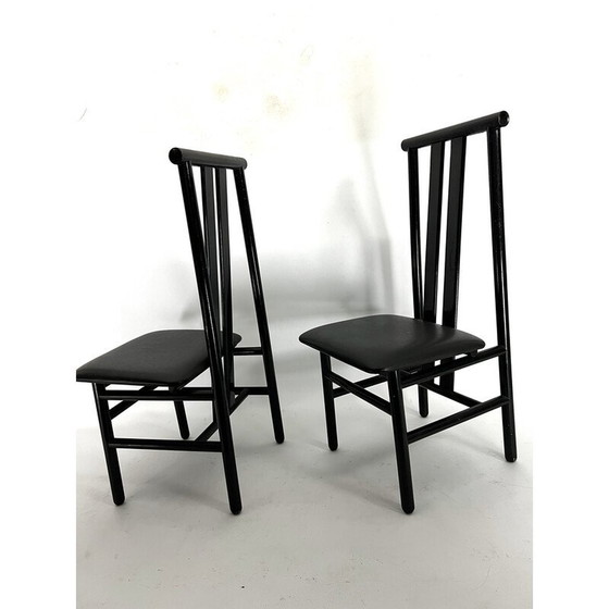 Image 1 of Satz von 4 Zea-Esszimmerstühlen von Annig Sarian für T70, Italien 1980