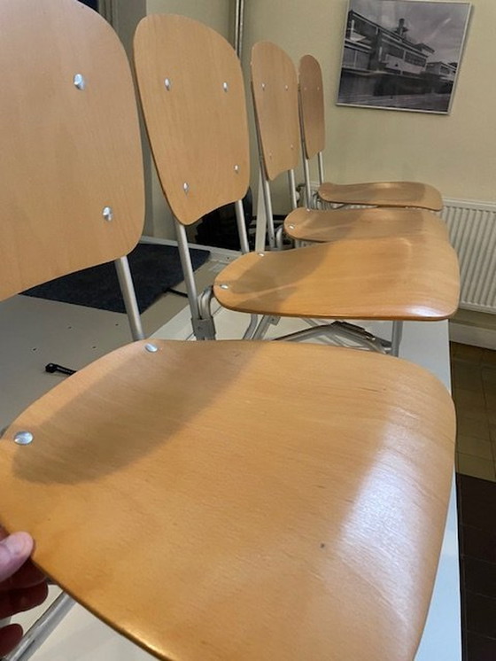 Image 1 of 4x Aluflex Horizontal-Stapelstühle