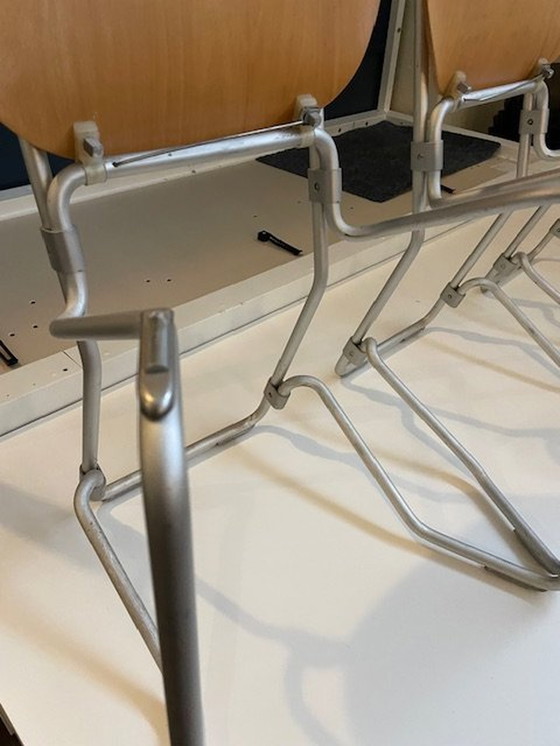 Image 1 of 4x Aluflex Horizontal-Stapelstühle