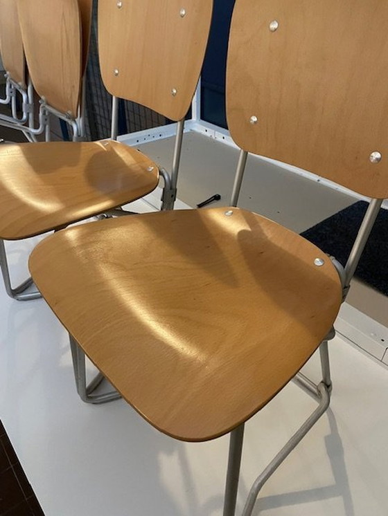 Image 1 of 4x Aluflex Horizontal-Stapelstühle