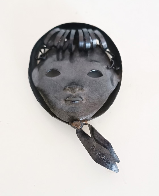 Image 1 of P Casals Wand Kopf Metall Kunst Fünfziger Jahre