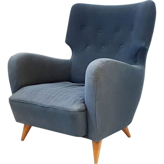 Image 1 of Vintage-Sessel "Calysse" aus Rosshaar von Henri Caillon für Erton, 1950