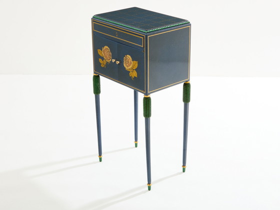 Image 1 of Paul Follot Kleiner Schrank aus lackiertem Buchenholz 1920