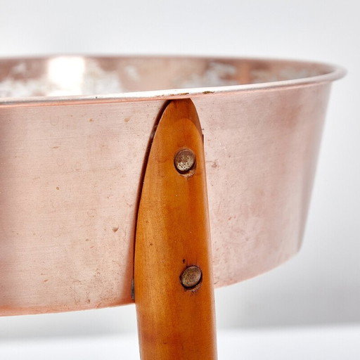 Vintage Pflanzenhalter aus Buche und Aluminium, Dänemark