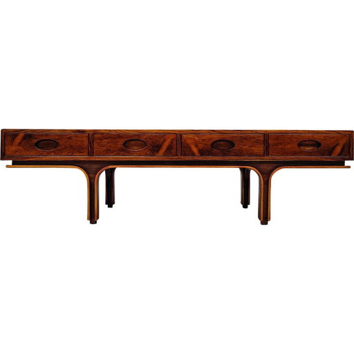 Mid Century Couchtisch aus Holz von Gianfranco Frattini für Bernini, Italien 1960er Jahre