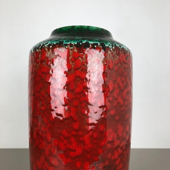 Image 1 of Vintage große Keramik Fett Lava mehrfarbig 517-45 Bodenvase von Scheurich, 1970
