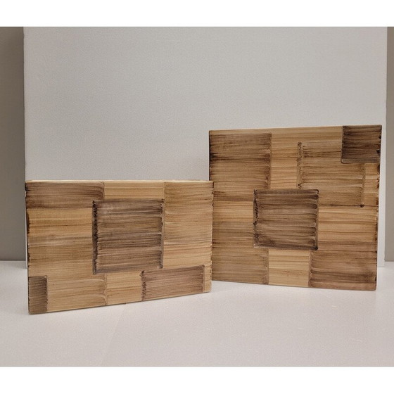 Image 1 of Paar alte Quadra-Vasen für Roche Bobois