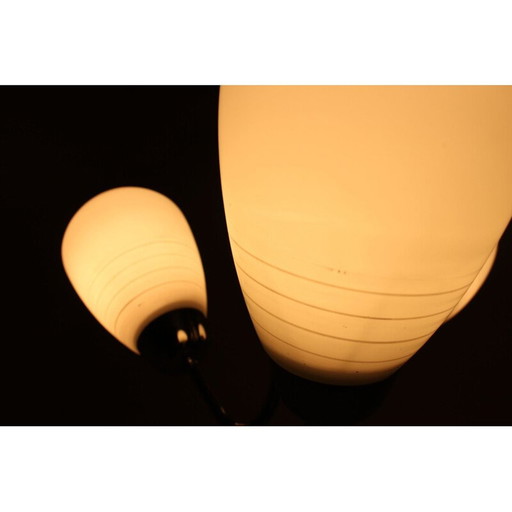 Vintage-Kronleuchter aus Glas und Metall von Lidokov, Tschechoslowakei 1940