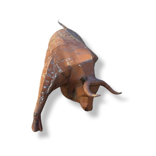 Stier-Skulptur aus Metall, 2010