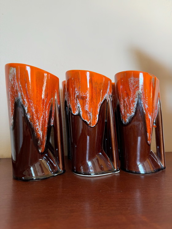 Image 1 of Modernistischer Orangeade-Service Vallauris