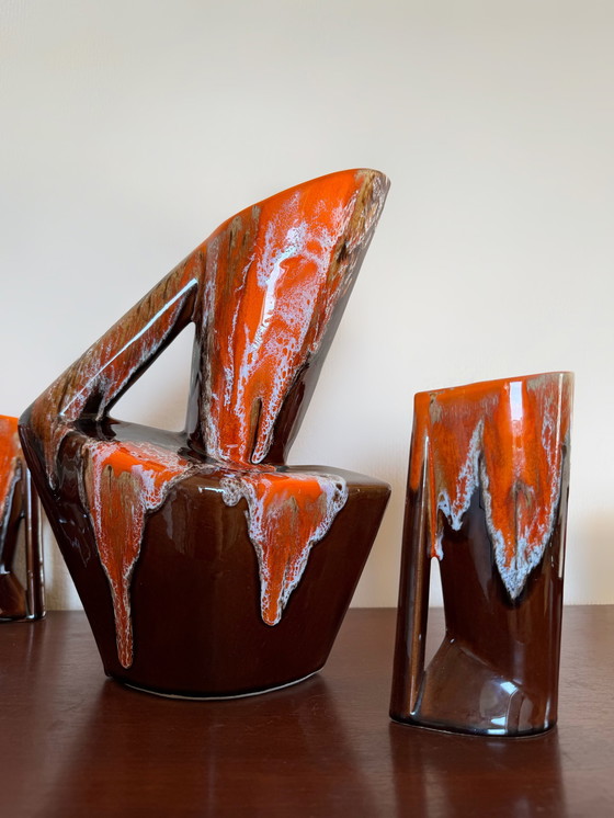 Image 1 of Modernistischer Orangeade-Service Vallauris