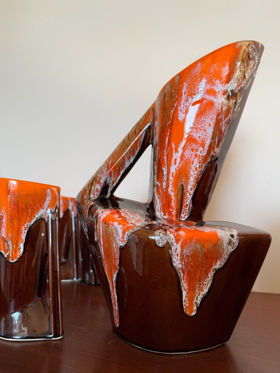 Image 1 of Modernistischer Orangeade-Service Vallauris