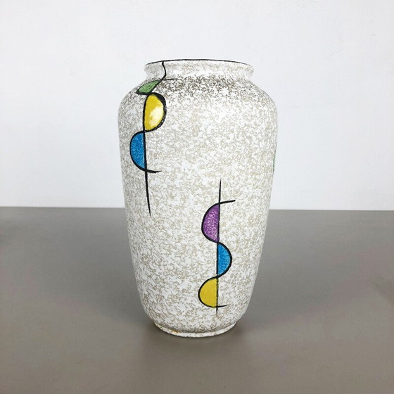 Image 1 of Vintage Vase aus farbigem Lava Ton von Bay Ceramics, Deutschland 1950