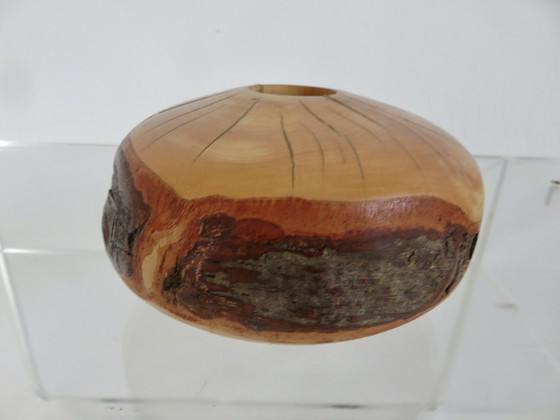 Image 1 of Imposanter Brutalistischer Teakholz-Kerzenhalter