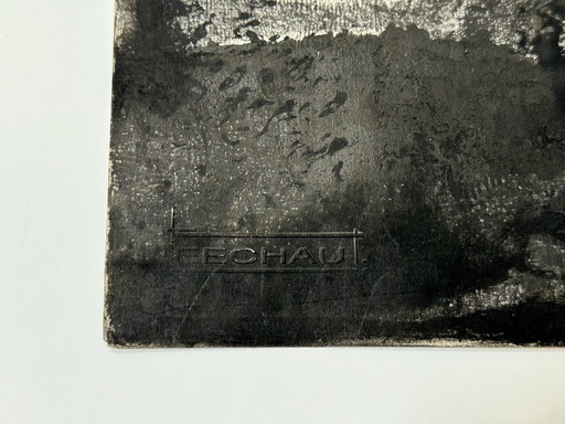 Manorbier (Großbritannien) Tinte - Eugène Eechaut (1928-2019)