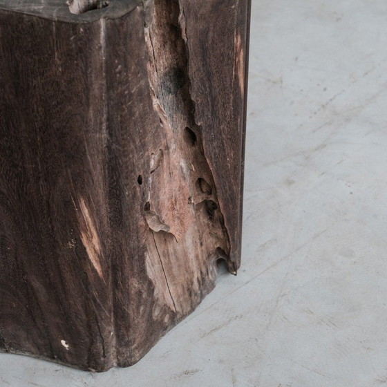 Image 1 of Paar Beistelltische aus Massivholz, Belgien 1950