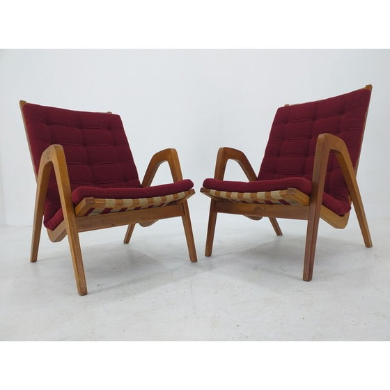 Image 1 of Paar Vintage Art Deco Sessel von Jan Vanek 1930er Jahre