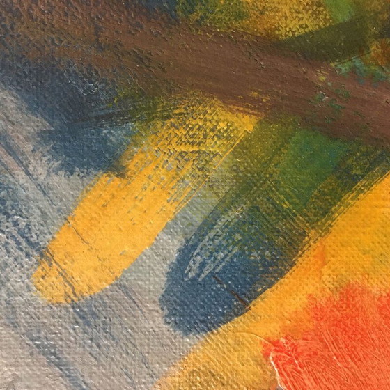 Image 1 of Öl auf alter Leinwand von Ejnar Larsen, Dänemark 1986