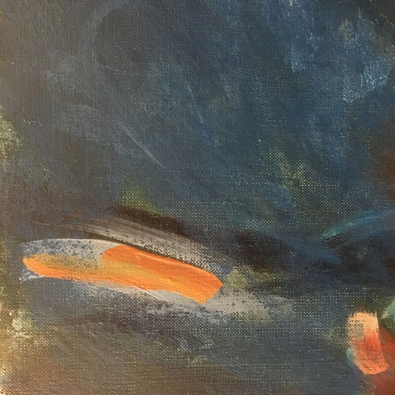 Image 1 of Öl auf alter Leinwand von Ejnar Larsen, Dänemark 1986