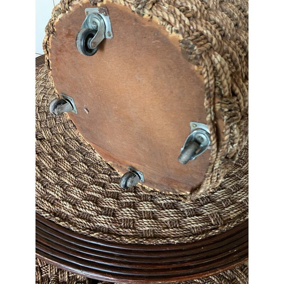 Image 1 of Vintage-Essgarnitur aus geflochtenem Seil und Rattan