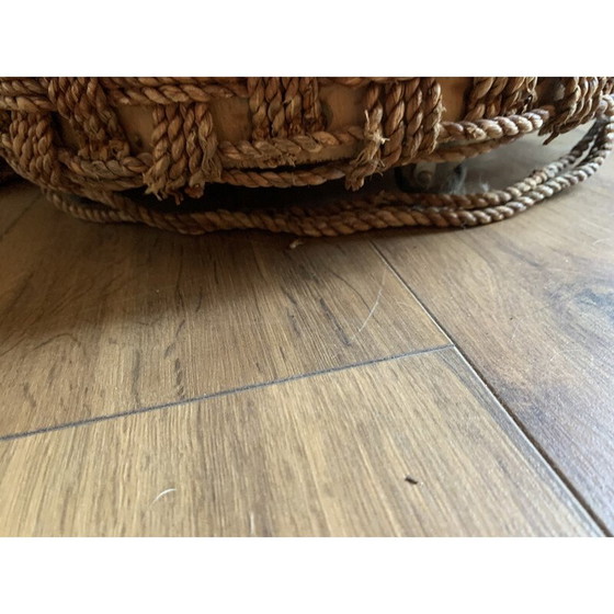 Image 1 of Vintage-Essgarnitur aus geflochtenem Seil und Rattan
