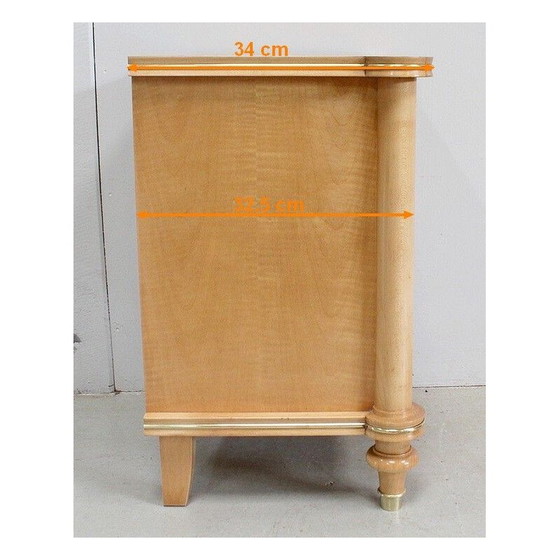 Image 1 of Vintage-Nachttisch aus Bergahorn von J. Leleu, 1950er Jahre