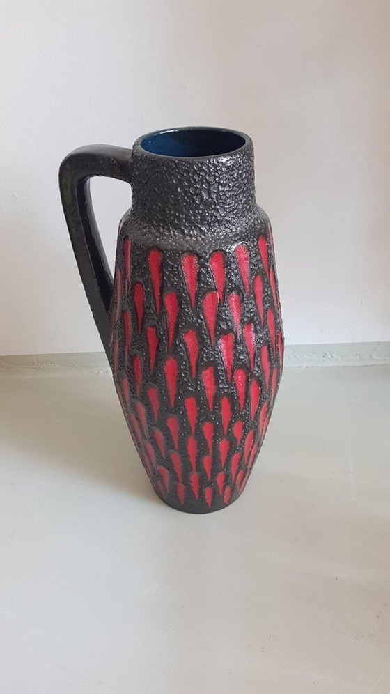 Image 1 of Keramische Bodenvase Fat Lava von Scheurich Keramik, 1960er Jahre