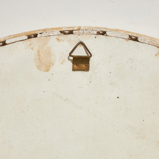 Image 1 of Mk10063 Runder Spiegel mit Holzrahmen