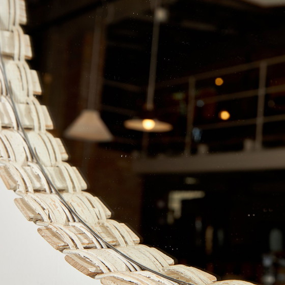 Image 1 of Mk10063 Runder Spiegel mit Holzrahmen