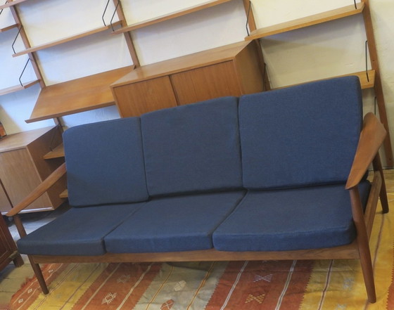 Image 1 of France Und Sohn Fd 164 3-Sitzer Teakholz Sofa