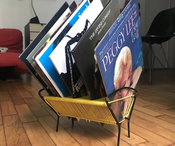 Image 1 of Vintage Vinyl Aufbewahrung - 33T/45T Halter - Lackiertes Metall - Scoubidou - 1950-1960