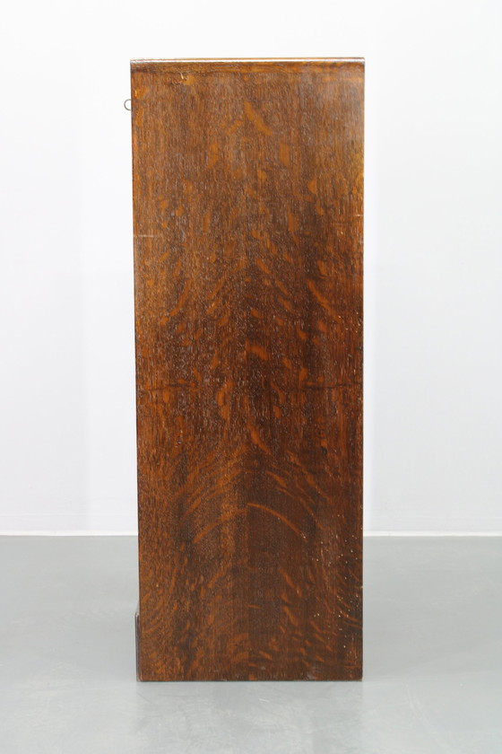 Image 1 of 1950S Tambour Büro Holzschrank