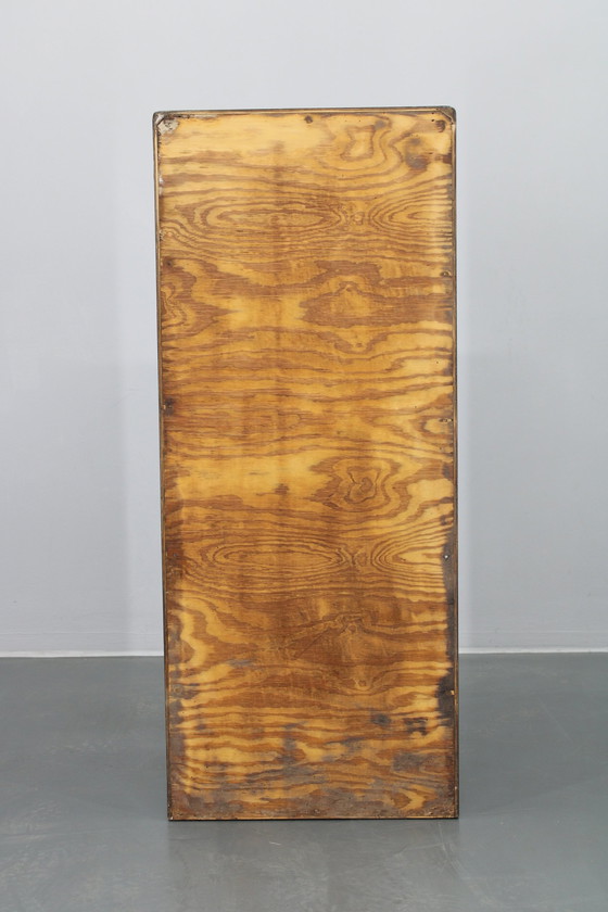 Image 1 of 1950S Tambour Büro Holzschrank