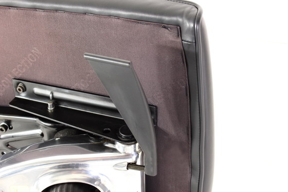 Image 1 of As New! Art Collection Executive Desk Chair / Schreibtischstuhl in Leather, Chrome, and Aluminum