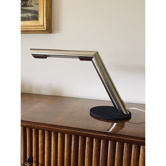 Image 1 of Alte Stahltischlampe von Nanda Vigo für Arredoluce, Italien 1970