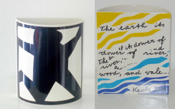 Image 1 of Jan Snoeck ( 1927-2018 ) für Schoonhoven-Keramik mit einer Strophe aus dem Gedicht Endymion von Keats.