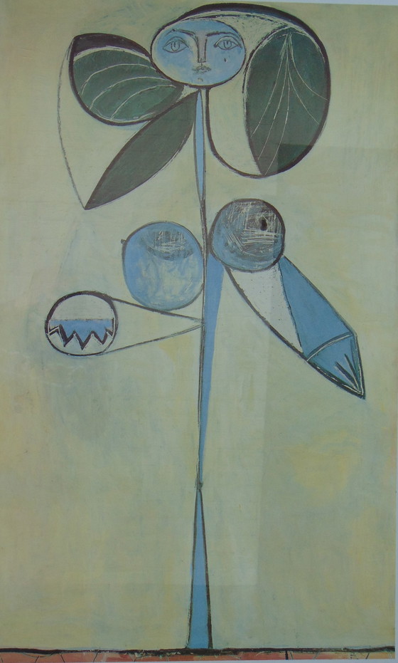 Image 1 of Picasso - Plakat Frau-Blume 1946