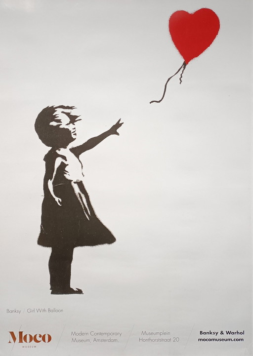 Banksy Poster Moco Museum - Mädchen mit Luftballon