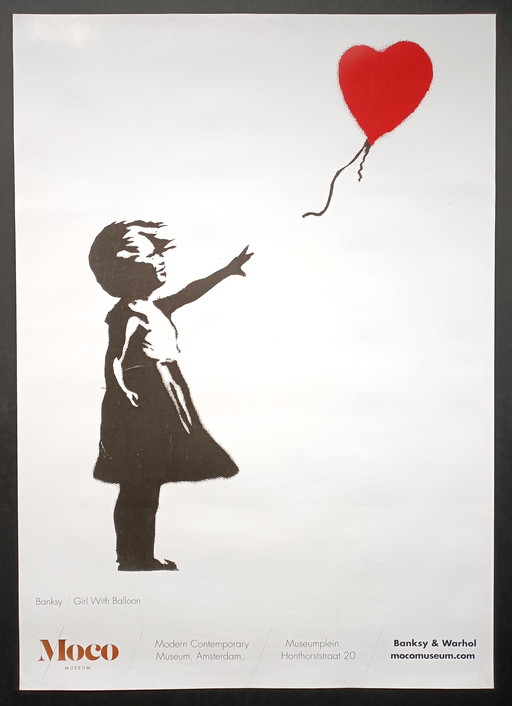 Banksy Poster Moco Museum - Mädchen mit Luftballon