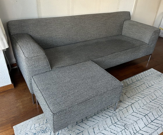 Image 1 of Design On Stock Bloq Dreisitzer-Sofa mit Fußhocker