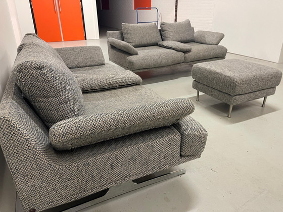 Image 1 of  Sofa-Set aus grauem Stoff