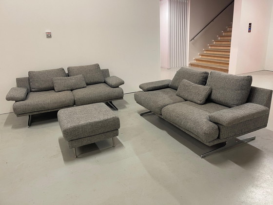 Image 1 of  Sofa-Set aus grauem Stoff