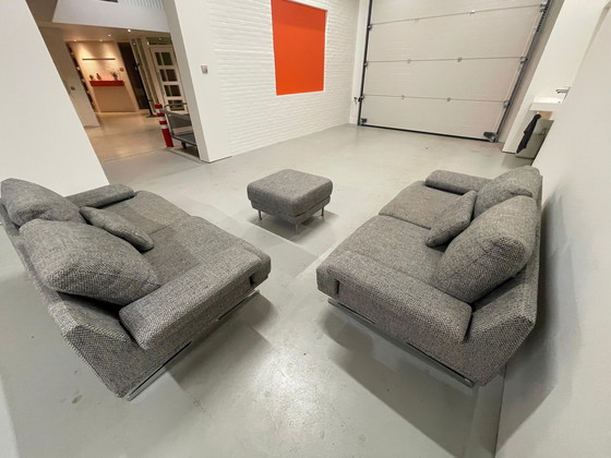 Image 1 of  Sofa-Set aus grauem Stoff