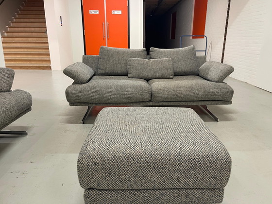 Image 1 of  Sofa-Set aus grauem Stoff