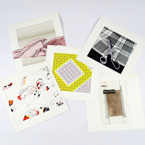 Image 1 of Set mit 9 niederländischen Drucken, 1980er Jahre