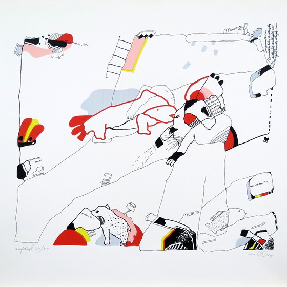 Image 1 of Set mit 9 niederländischen Drucken, 1980er Jahre