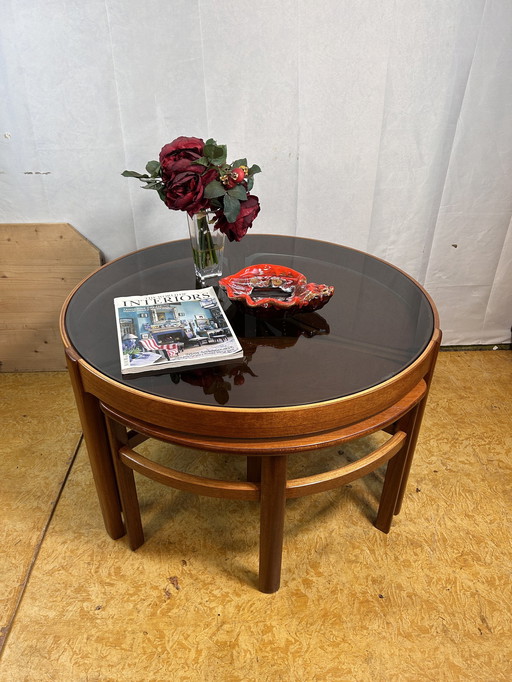 Mid Century Retro Vintage Teak Trinity Couchtisch von Nathan 1960