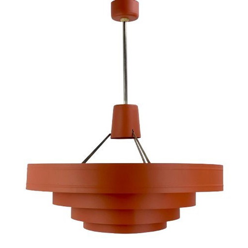 1960er Jahre Vintage Metall Hängeleuchte - Orange Design
