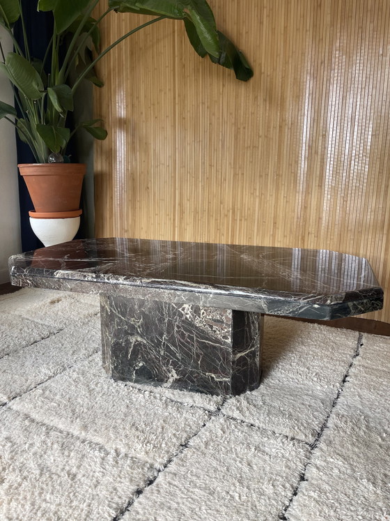 Image 1 of Vintage Rosso Levanto Marmor Couchtisch / Couchtisch