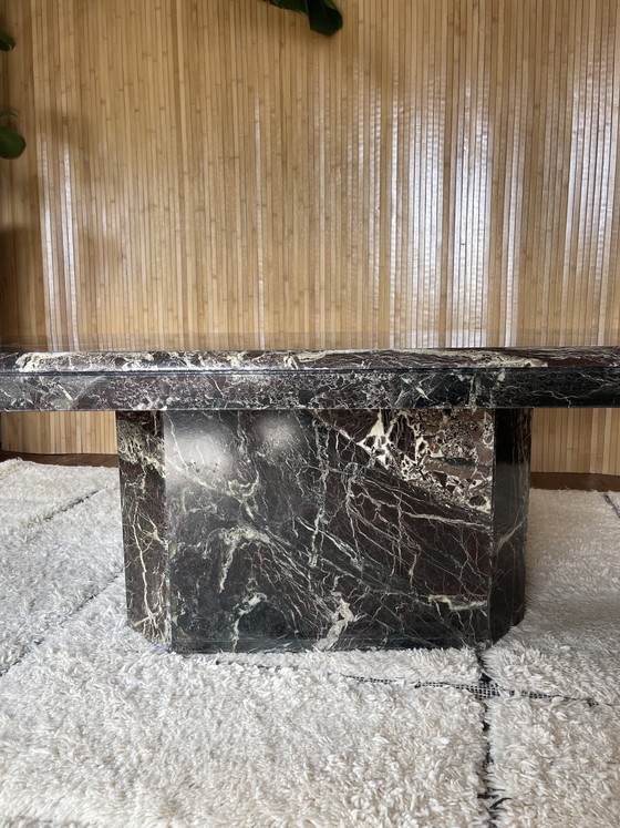 Image 1 of Vintage Rosso Levanto Marmor Couchtisch / Couchtisch